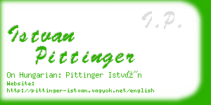 istvan pittinger business card
